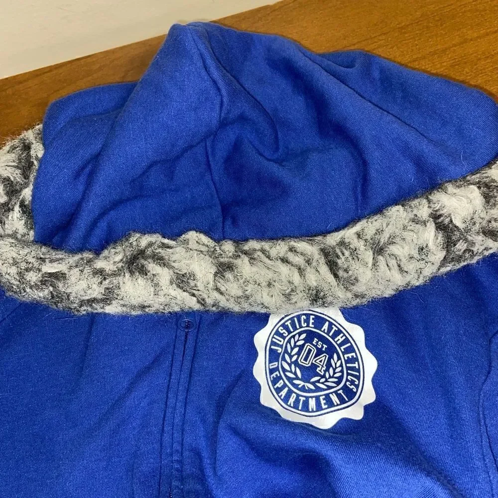 Justice full zip up hoodie jacket size 18/20